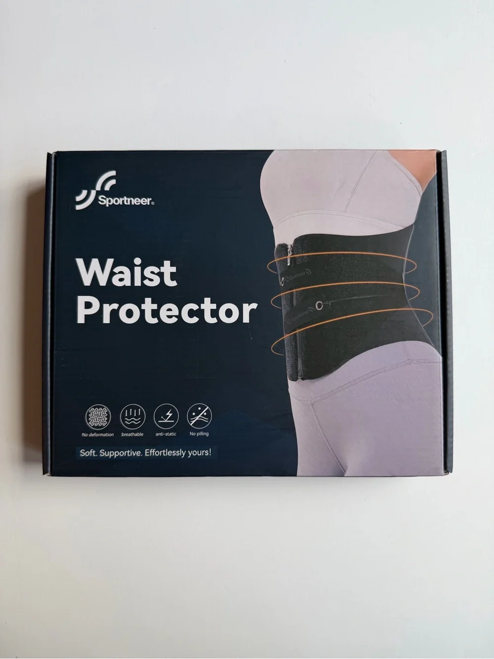 NIB: Waist Protector Support Belt Back Stabilizer — Black